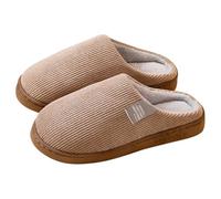 Scarpe da casa comode a righe in memory foam a maglia con punta aperta antiscivolo scarpe da casa accoglienti antiscivolo scarpe da zucca di Halloween peluche pantofole per interni ed esterni, Caff