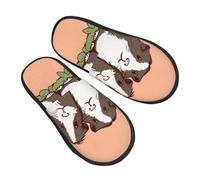 Scarpe Da Casa Due Porcellini D'India Che Si Divertono Antiscivo Scarpe Di Cotone Comode Cotone Pantofole Per Invernale Unisex Hotel L