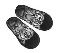Scarpe Da Casa Tigre Bianca E Nera Morbide Ciabatte Comode Cotone Pantofole Per Invernale Hotel Unisex M