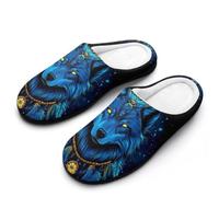 Scarpe Da Casa Wolf Dream Catcher Slippers | Pantofole Comode Pantofole Da Casa Peluche Per Donne Uomo Hotel E Bagno Interno