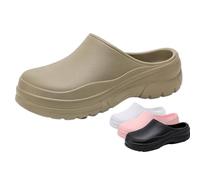Scarpe da Chef Antiscivolo Uomo & Donna - Clogs Professionali for Cucina, Traspiranti e Sicuri, Ideali for Ristoranti, Pizzerie e Lavori Gastronomici(Khaki,41-42)