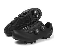 Scarpe da Ciclismo da MTB da Uomo E da Donna Scarpe da Mountain Bike Traspiranti Scarpe da Bici Spin Antiscivolo Unisex Sneaker da Strada E da Montagna per Interni Ed Esterni-Black||Numeric_36