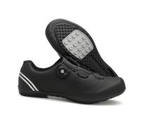 Scarpe da Ciclismo da Uomo E da Donna Antiscivolo E Traspiranti Scarpe da Ginnastica da Interno Senza Bloccaggio Sneaker da Bicicletta con Sistema di Allacciatura A Rotazione Rapida-Black||Numeric_45
