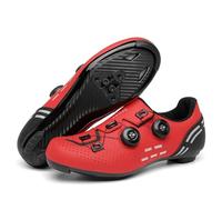 Scarpe da Ciclismo da Uomo E da Donna Scarpe Bike da Corsa Traspiranti Scarpe da Bicicletta Unisex Antiscivolo Scarpe da Bici da Strada per Interni Esterni-Red||Numeric_39