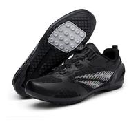 Scarpe da Ciclismo da Uomo E da Donna Scarpe da Bici Comode con Pedale Piatto Scarpe da Vélo Traspiranti E Antiscivolo con Lacci da Spin Scarpe da Ginnastica per Esterno E Interno-Black||Numeric_45
