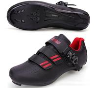 Scarpe da Ciclismo da Uomo E da Donna Scarpe da Bici da Corsa Comode E Antiscivolo Scarpe da Vélo da Allenamento Professionali Sneaker Unisex Traspiranti per Esterni E Interni-Black-1||Numeric_38