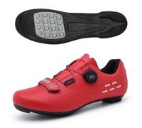 Scarpe da Ciclismo da Uomo E da Donna Scarpe da Bici Traspiranti Antiscivolo Unisex con Suola in Gomma Scarpe Sportive da Ciclismo per Interni Ed Esterni-Red||Numeric_36
