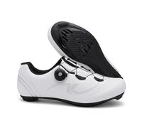 Scarpe da Ciclismo da Uomo E da Donna Scarpe da Bike da Corsa Traspiranti alla Moda Scarpe da Ginnastica da Spin Antiscivolo Sneaker da Strada Comode per Interni Ed Esterni-White||Numeric_38