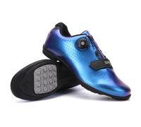 Scarpe da Ciclismo da Uomo E da Donna Scarpe da Ginnastica Traspiranti Antiscivolo Senza Bloccaggio Scarpe da Bicicletta con Suola in Gomma da Bike per Interni Esterni-Blue||Numeric_46