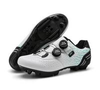Scarpe da Ciclismo da Uomo E da Donna Scarpe da Mountain Bike da Uomo E da MTB Scarpe Sportive Casual Unisex, Traspiranti E Antiscivolo Scarpe da Spin per Outdoor E Interni-White||Numeric_42