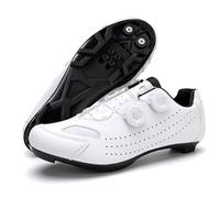Scarpe da Ciclismo da Uomo E da Donna Scarpe da Mountain Bike Unisex Scarpe da Ginnastica Traspiranti Antiscivolo Sneaker da Bicicletta da Corsa MTB per Esterni E Interni-White||Numeric_39