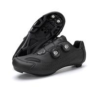 Scarpe da Ciclismo da Uomo E da Donna Scarpe da Mountain Bike Unisex Scarpe da Ginnastica Traspiranti Antiscivolo Sneaker da Bicicletta da Corsa MTB per Esterni E Interni-Black||Numeric_37