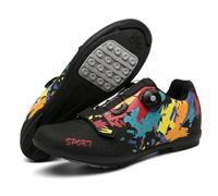 Scarpe da Ciclismo da Uomo E da Donna Semplici Scarpe da Bici da Strada E Mountain Bike Traspiranti E Antiscivolo Scarpe da Bicicletta Senza Bloccaggio per Interni Ed Esterni-Black||Numeric_44