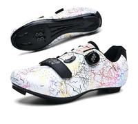 Scarpe da Ciclismo da Uomo E Donna Leggere E Traspiranti Scarpe da Ginnastica Unisex Antiscivolo da Uomo E Donna Scarpe da Bike Spin per Interni Ed Esterni-White||Numeric_38
