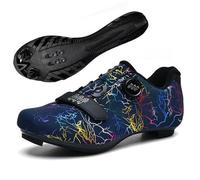 Scarpe da Ciclismo da Uomo E Donna Sneaker da Mountain Bike Traspiranti MTB da Interno Ed Esterno Scarpe da Bike Comode con Pedale Piatto Sneaker Unisex Leggere E Antiscivolo-Dark Blue||Numeric_46