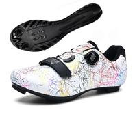 Scarpe da Ciclismo da Uomo E Donna Sneaker da Mountain Bike Traspiranti MTB da Interno Ed Esterno Scarpe da Bike Comode con Pedale Piatto Sneaker Unisex Leggere E Antiscivolo-White||Numeric_37