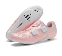 Scarpe da Ciclismo su Strada da Uomo E da Donna Scarpe da Bicicletta Traspiranti Unisex Bike Sneaker da Strada Comode E Antiscivolo per Interni Ed Esterni-Pink||Numeric_41