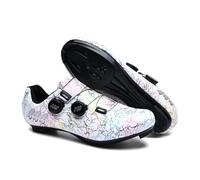 Scarpe da Ciclismo su Strada da Uomo E Donna - Sneaker da Leggere E Traspiranti, Scarpe da Bici da Corsa Antiscivolo per Interni Ed Esterni,per Allenamento in Bici da Corsa-White||Numeric_40