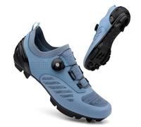 Scarpe da Ciclismo Unisex per Uomo E Donna - Scarpe da Bici da Mountain Bike Sneaker da Bici da Strada MTB Traspiranti E Antiscivolo Uso Interno Ed Esterno,Design Portatile-Blue||Numeric_40