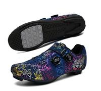 Scarpe da Ciclismo Uomo/Donna - Scarpe da Ginnastica Traspiranti per Interni Ed Esterni, Scarpe da Bici Antiscivolo, Sneaker con Pedale Piatto Senza Bloccaggio da Spin Comode-Dark Blue||Numeric_39