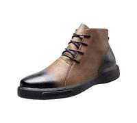 Scarpe da città da uomo con lacci in camoscio Oxfords scarpa costume aziendale ufficiale classico per lavoro principe, marrone, 40 EU