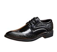 Scarpe Da Città Uomo Derby Oxfords Scarpa Città Brogues Elegante Scarpa In Pelle Matrimonio Dressing Qualità Superiore Classica Moda Commerciale per Ufficio Formale, Le Noir, 45 EU