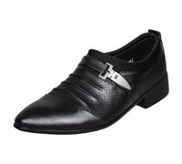 Scarpe Da Città Uomo Derby Oxfords Scarpa Città Brogues Scarpa A Punta Con Lacci A Punta Traspirante Qualità Superiore Classico Commerciale con Finitura A Mano, Le Noir, 42 EU