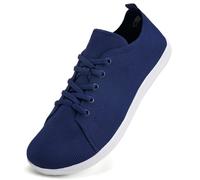 Scarpe da Corsa Barefoot Uomo Minimaliste Punta Ampia Zero Drop Blu Notte 44 EU