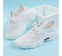 Scarpe da corsa bianche da donna con motivo a lettere e design con lacci, ideali per lo yoga EUR35,EUR36,EUR37,EUR38,EUR39,EUR40,EUR41LetterePoliestere
