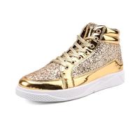 Scarpe da corsa con lustrini, sneakers da uomo, con cuscino d'aria, traspiranti, scarpe da corsa leggere, scarpe calde e sportive per le donne, fitness, palestra, jogging all'aperto, sneakers, B Oro