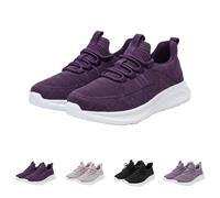 Scarpe da corsa da donna con memory foam, suola antiscivolo, per il tempo libero, comode, leggere e resistenti, traspiranti, per il tempo libero, da ginnastica, viola scuro, 40 EU