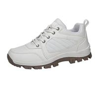Scarpe da corsa da donna, con suola ad alta trazione, scarpe da trekking in pelle per attività all'aperto, trekking, alpinismo, resistenza e comfort, scarpe da trail jogging, Rebound Core, bianco, 38