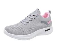 Scarpe da corsa da donna in rete cava con cuscino d'aria, con lacci, leggere, casual, da camminata, per attività all'aperto, fitness, assorbimento degli urti, antiscivolo, jogging, traspiranti, scarpe