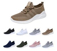 Scarpe da corsa da donna, leggere, estive, traspiranti, con lacci | Comode scarpe sportive in rete, traspiranti, antiscivolo, per camminare, per attività all'aperto