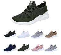 Scarpe da corsa da donna, leggere, estive, traspiranti, con lacci | Comode scarpe sportive in rete, traspiranti, antiscivolo, per camminare, per attività all'aperto