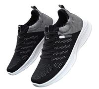 Scarpe da corsa da uomo con cuscino d'aria, scarpe da basket antiscivolo con plantare imbottito, scarpe da ginnastica da passeggio con lacci, facili da chiudere, vestibilità larga, fodera in rete
