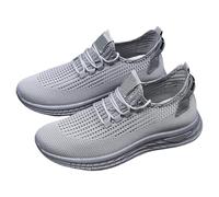 Scarpe da corsa da uomo, estive, in rete, traspiranti, ammortizzanti, leggere, per il fitness, minimaliste, per la strada, grigio., 41 EU