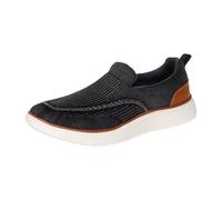 Scarpe da corsa da uomo, in rete, traspiranti, leggere, leggere, comode da camminare, senza lacci, per il tempo libero, per la strada, per il fitness, il jogging, Nero , 47 EU