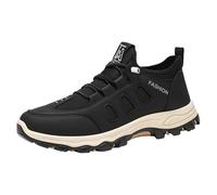 Scarpe da corsa da uomo per attività all'aria aperta, leggere, traspiranti, antiscivolo, per il tempo libero, comode, da ginnastica, da trekking, fitness, da strada, Nero , 42 EU