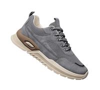 Scarpe da corsa da uomo, per camminare, sport, attività all'aperto, casual, tennis, palestra, fitness, da uomo, traspiranti, comode, con zeppa piatta, leggere, a vita bassa, con lacci, antiscivolo