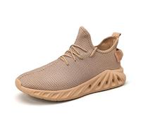 Scarpe da corsa da uomo, traspiranti, comode, antiscivolo, per il tempo libero, con plateau, sneaker, palestra, fitness, da uomo, per camminare, Elevate Shoes, marrone, 39 EU