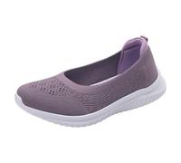 Scarpe da corsa Hands-Free-Slip-on Loafer Sneaker da donna senza lacci, scarpe da passeggio a piedi nudi, traspiranti, comode e leggere, scarpe da tennis antiscivolo, viola., 36 EU