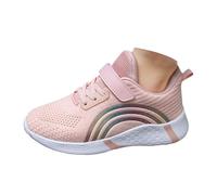 Scarpe da corsa in rete per bambini, traspiranti, scarpe da corsa, per il tempo libero, con , unisex, da trekking, leggere, da jogging, atletica, Colore: rosa., 31 EU
