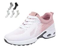 Scarpe da corsa ortopediche, scarpe da ginnastica ortopediche da donna, scarpe da tennis alla moda, con supporto per arco plantare, per alleviare il dolore alla fascite plantare, rosa, 37 EU