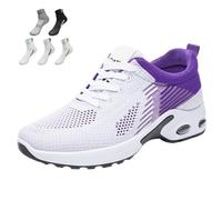 Scarpe da corsa ortopediche, scarpe da ginnastica ortopediche da donna, scarpe da tennis alla moda, con supporto per arco plantare, per alleviare il dolore alla fascite plantare, Viola, 41 EU