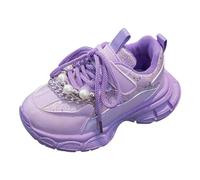 Scarpe da Corsa per Bambina,Sneakers Junior Suola Morbida Antiscivolo Ginnastica Bambina Tinta Unita Adjustable Casual Sportschuhe Feste di Compleanno e Uso Quotidiano