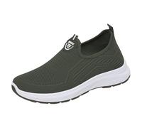 Scarpe da corsa, slip on da donna, traspiranti, da ginnastica, da corsa, da tennis, per il tempo libero, per la strada, per il fitness, il jogging, le scarpe sportive leggere, verde, 36 EU