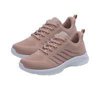 Scarpe da corsa sportive da donna, comode, con suola morbida, antiscivolo, per il tempo libero, traspiranti, con lacci, Colore: rosa., 35 EU