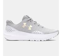 Scarpe da corsa Grade School Under Armour Surge 4 da ragazza Halo Grigio / Bianco / Iridescent 37.5