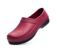 Scarpe da Cuoco per Uomo, Scarpe da Lavoro da Chef Antinfortunistiche Resistenti all'Acqua E alla Moda da Uomo, Scarpe da Lavoro Leggere da Giardino per Ristoranti, per Cucina(Red,49 EU)